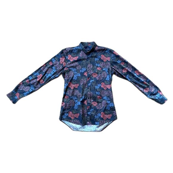 Scotch & Soda Multicolor Floral Long Sleeve Button Up Shirt Top Mens Size Large - Picture 3 of 11